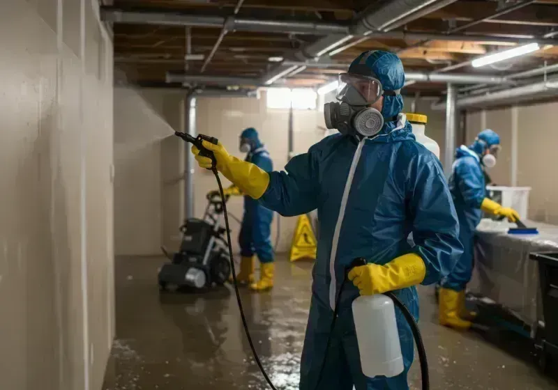 Basement Sanitization and Antimicrobial Treatment process in West Lawn, IL