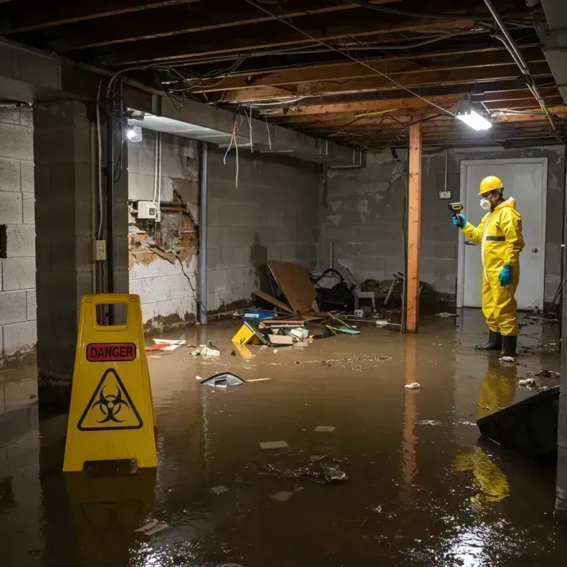 Flooded Basement Electrical Hazard in West Lawn, IL Property